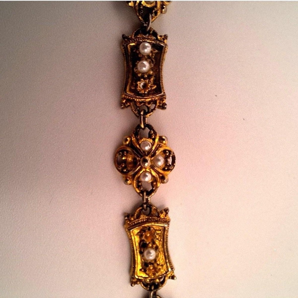 Vintage Arthur Pepper bracelet Victorian Revival Etruscan antique mid century - Picture 3 of 7